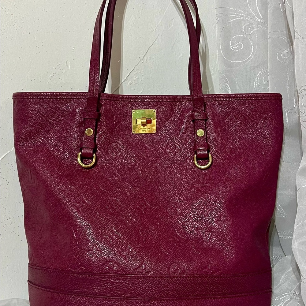 Burgundy Louis Vuitton Citadine PM Monogram Tote